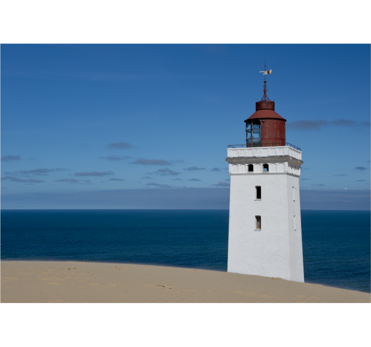 Wall mural mountain lighthouse by ocean - TenStickers