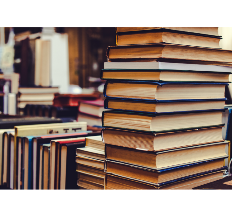 Landscape wall mural stacked literature collection - TenStickers