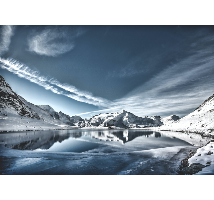 Majestic glacial landscape wall mural mountain - TenStickers