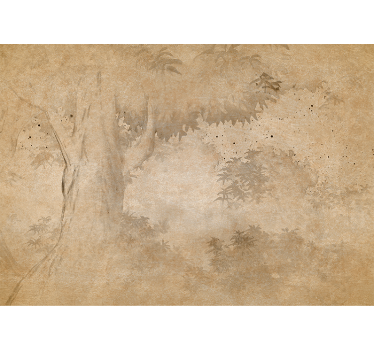 Wall mural nature tree silhouette background - TenStickers