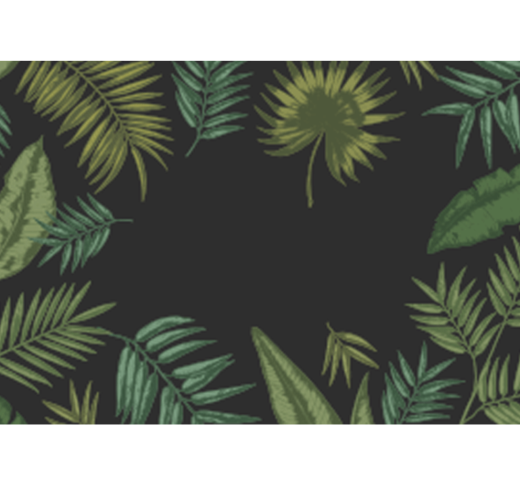 Nature wallpaper tropical leaf elements - TenStickers