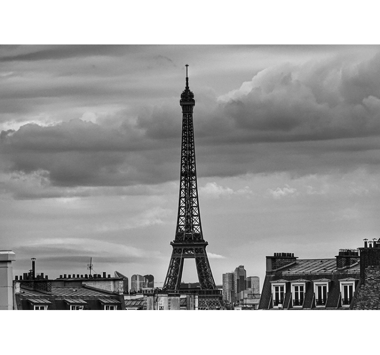 Paris wall mural eiffel tower illustration - TenStickers