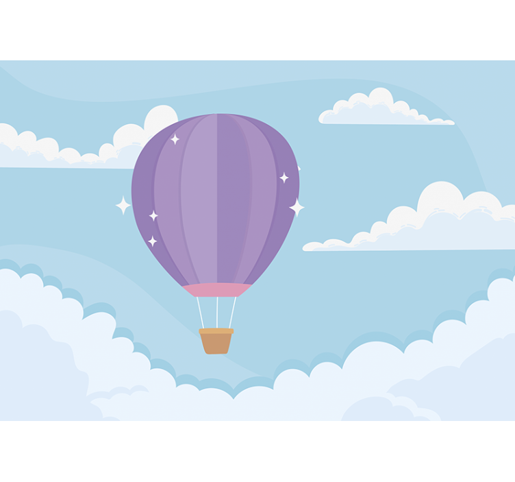 Childrens wall mural playful hot air balloons - TenStickers