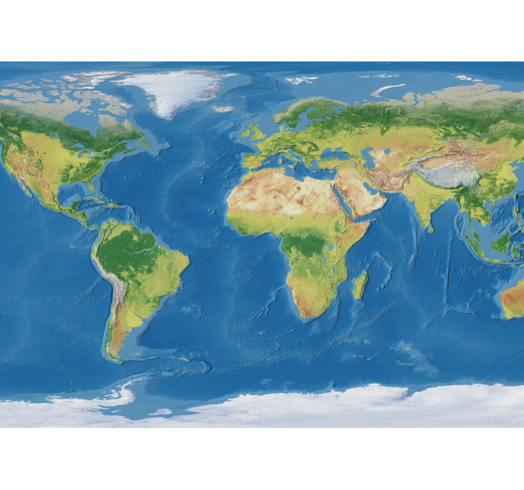 World map wallpaper detailed world map - TenStickers