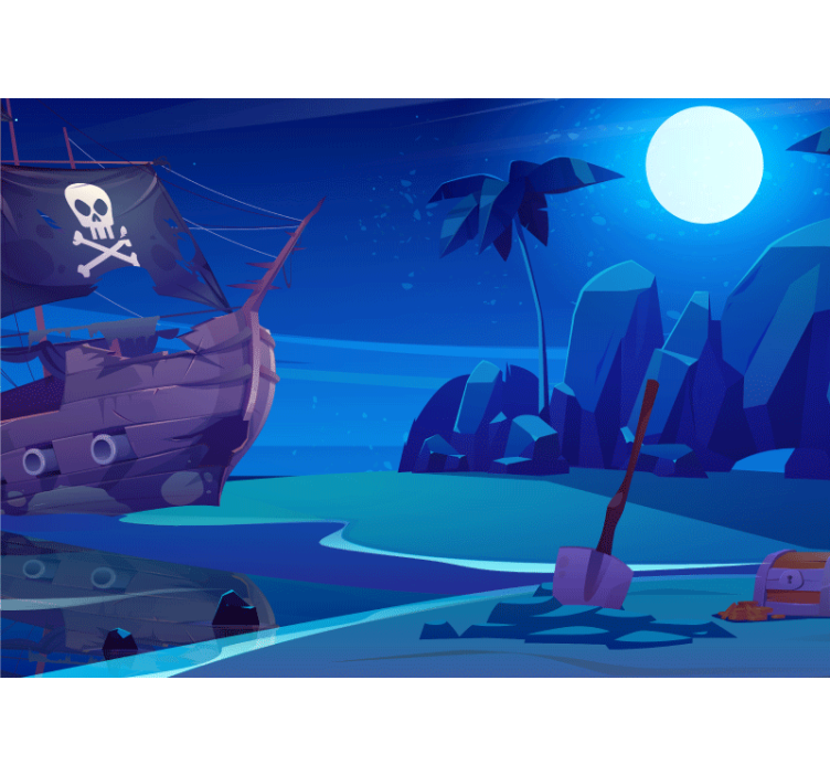 Wall mural fantasy pirate ship adventure - TenStickers