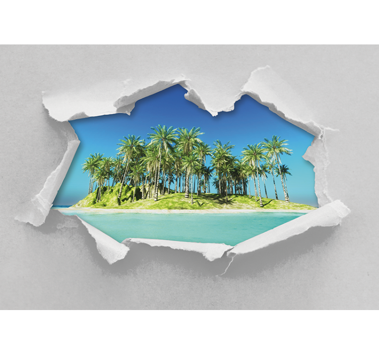 Landscape wall mural tropical island getaway - TenStickers