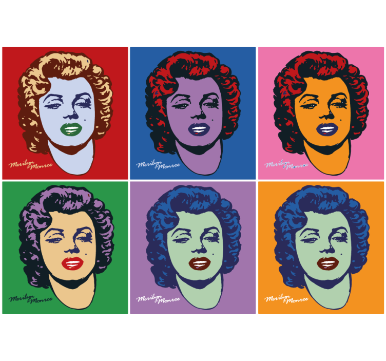 Art wall mural pop art portraits - TenStickers