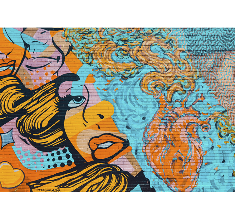 Graffiti wall mural colorful urban expression - TenStickers