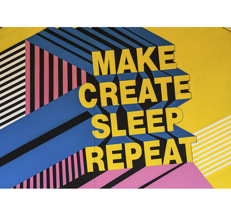 Quote wall mural live a creative life - TenStickers