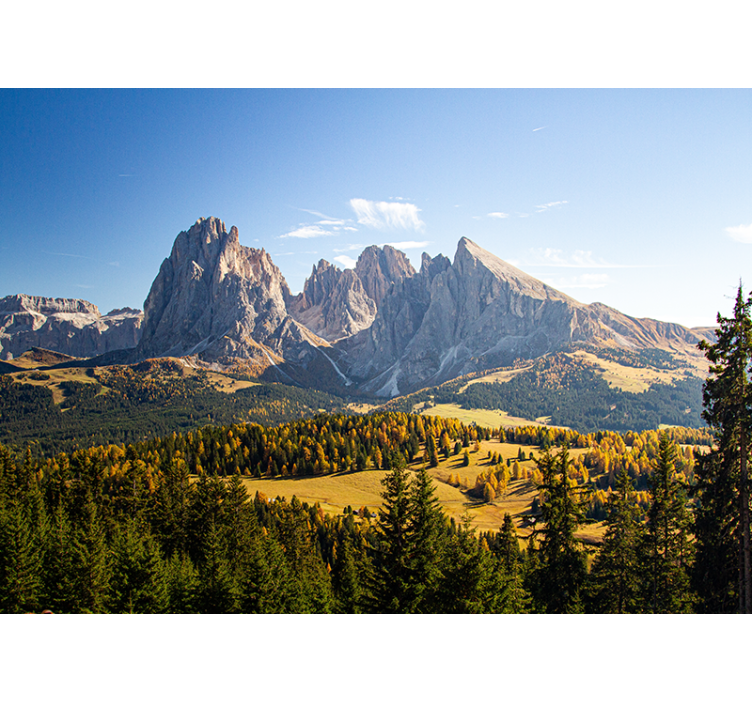 Wall mural mountain majestic rocky peaks - TenStickers