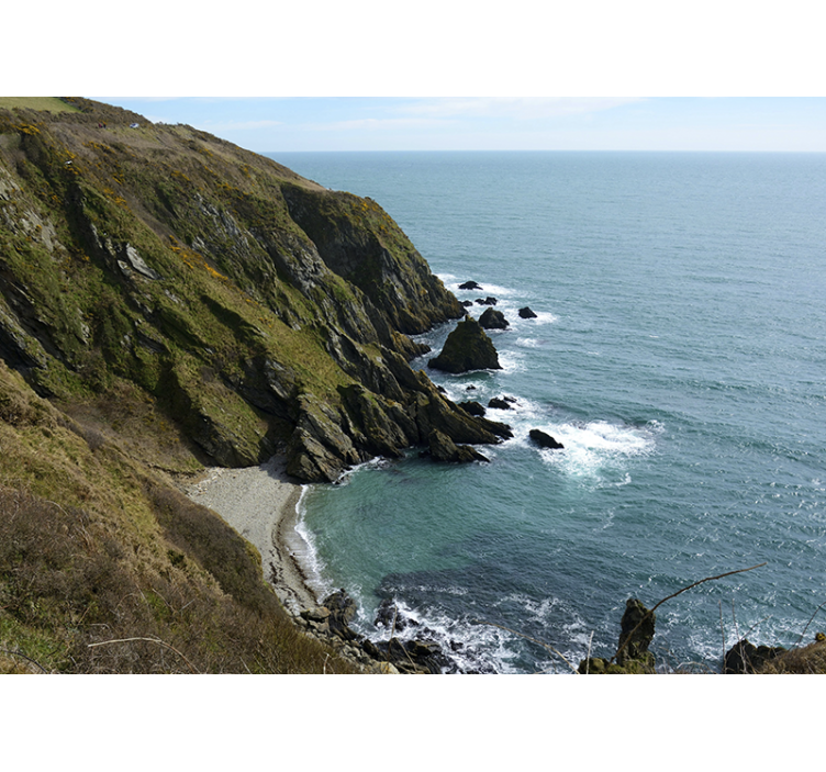 Landscape wall mural seaside stone design - TenStickers