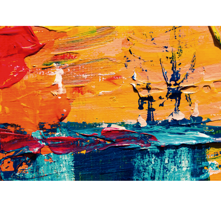 Vibrant abstract seascape art wall mural - TenStickers