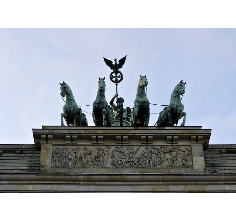 Berlin wall mural brandenburg gate statue - TenStickers
