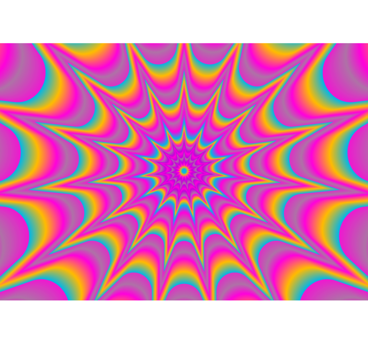 Abstract wall mural hypnotic radiating design - TenStickers