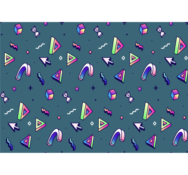 Romantic wall mural geometric shape discovery - TenStickers