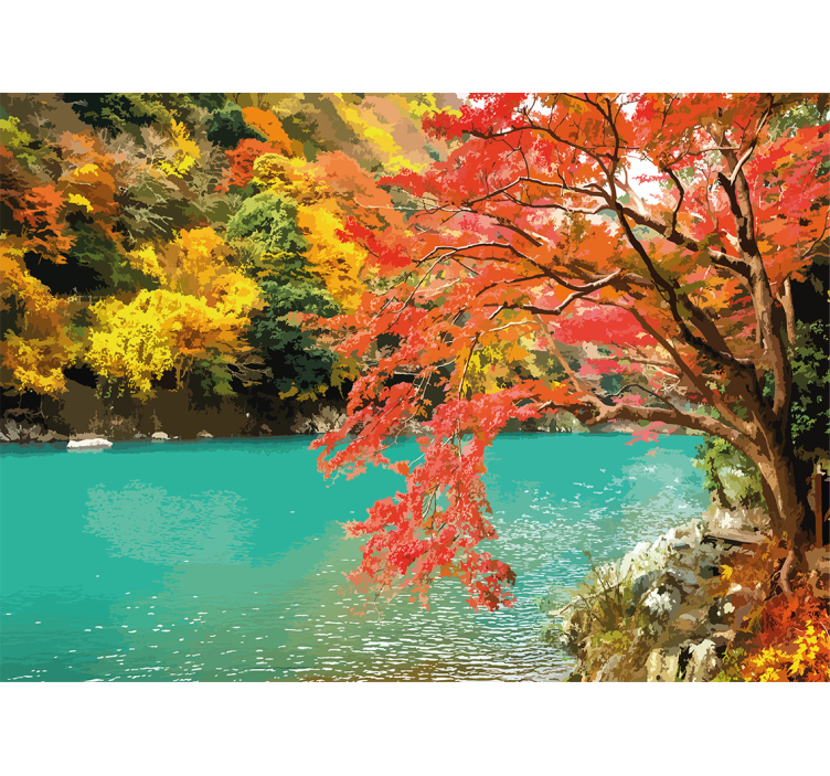 Wall mural nature lively autumn landscape - TenStickers