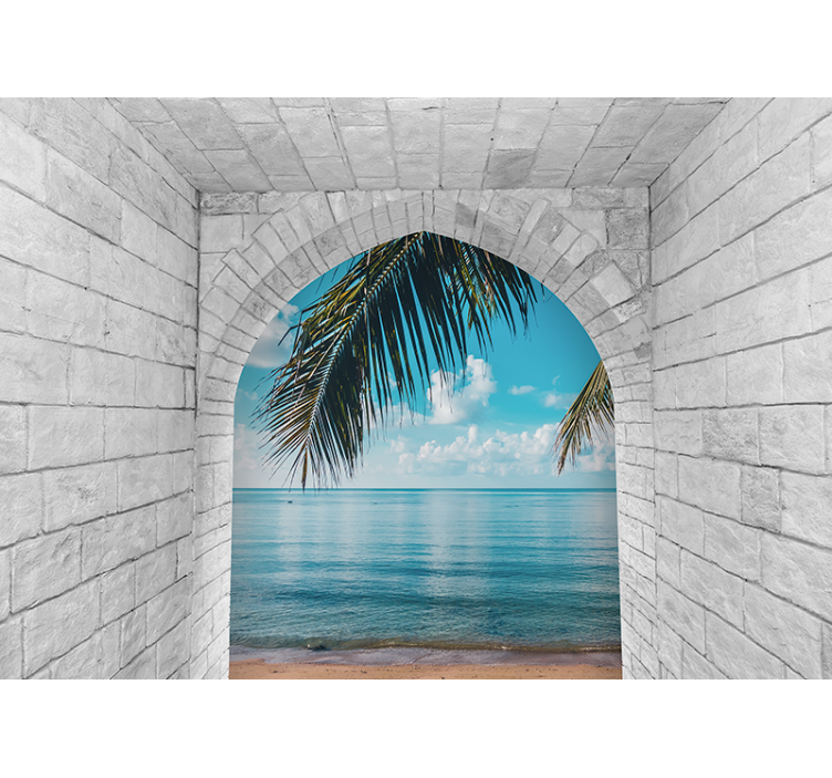 Wall mural nature palm tree getaway - TenStickers