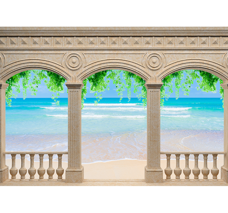 Landscape wall mural coastal arch view - TenStickers