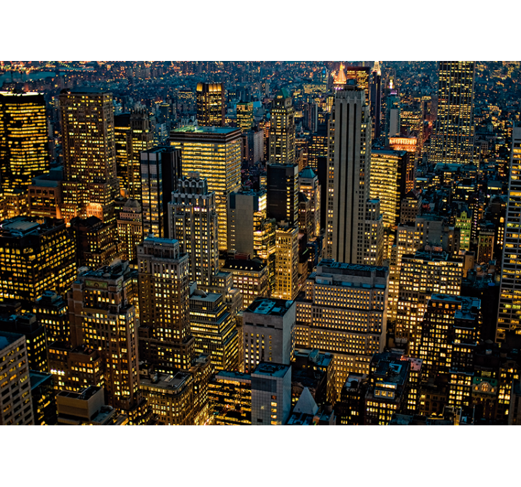 Wall mural new york city skyline at night - TenStickers