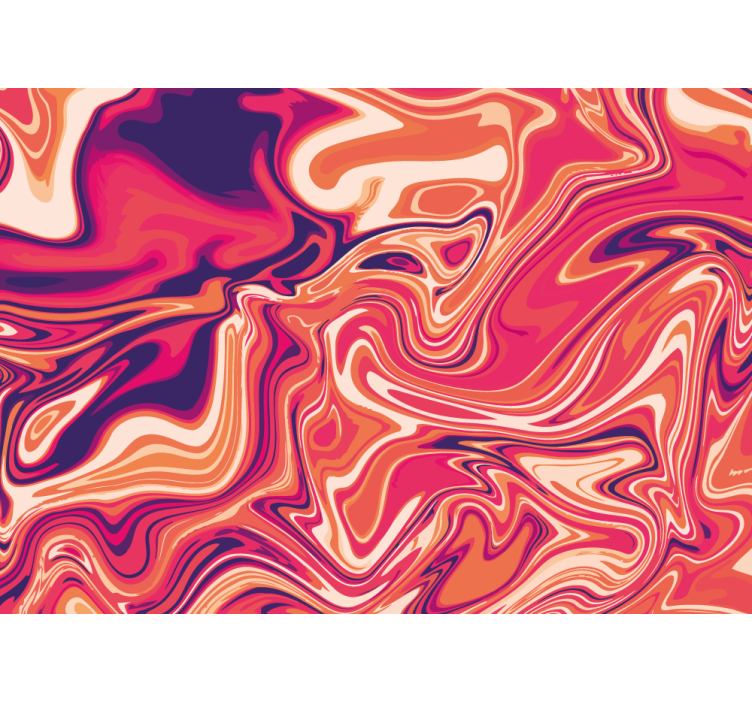 Abstract wall mural with flowing swirl designs - TenStickers
