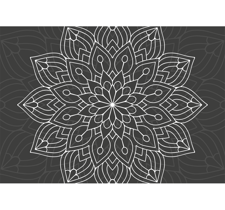 Intricate floral pattern mandala wall mural - TenStickers