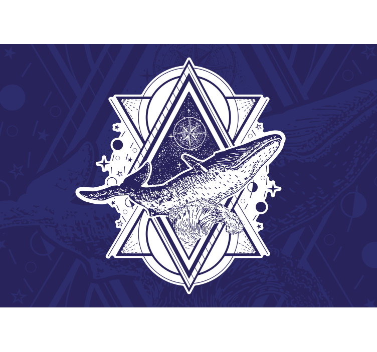 Animals wall mural majestic whale design - TenStickers