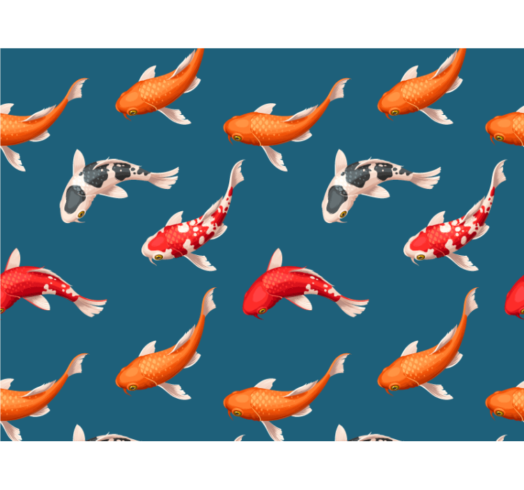 Animals wall mural colorful koi fish - TenStickers