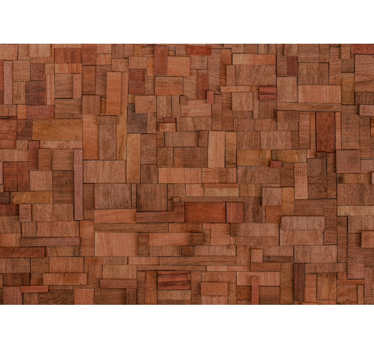 Mural stone wall textured wood panels - TenStickers