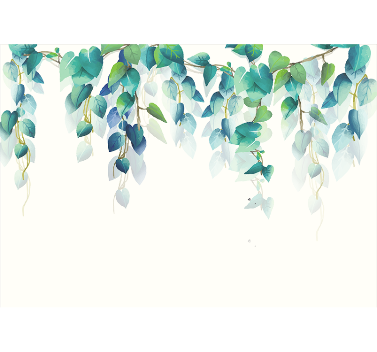 Lush Green Vines living room wallpaper - TenStickers
