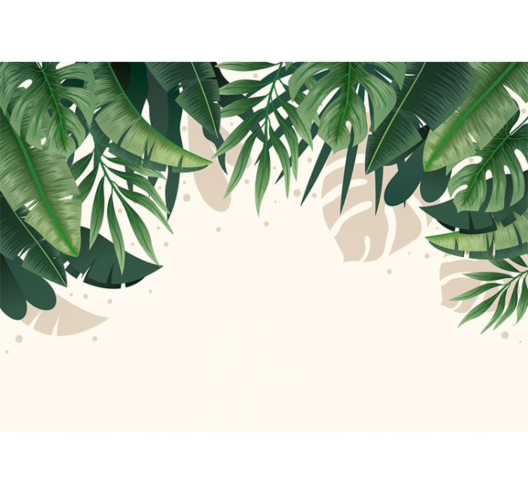 Nature wallpaper tropical leaf canopy - TenStickers