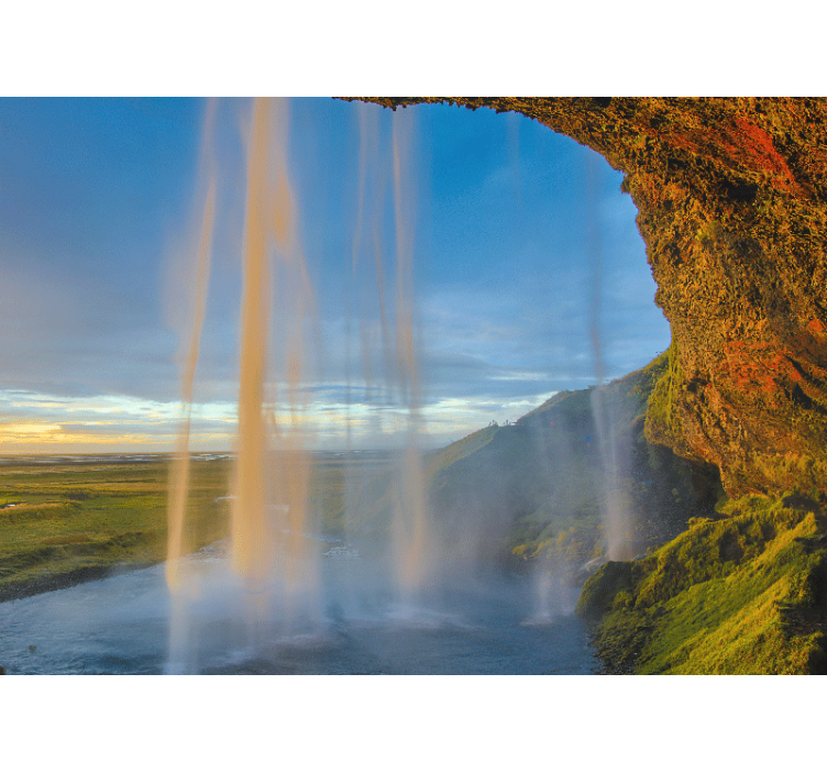 Wall mural mountain majestic waterfall vista - TenStickers
