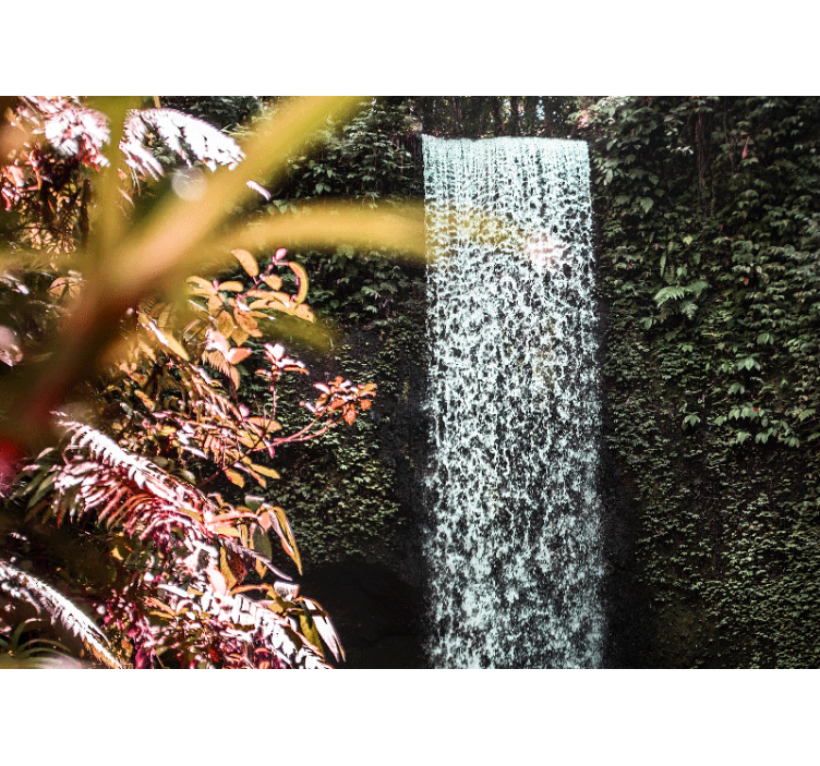 Tropical serene atmosphere wall mural waterfall - TenStickers