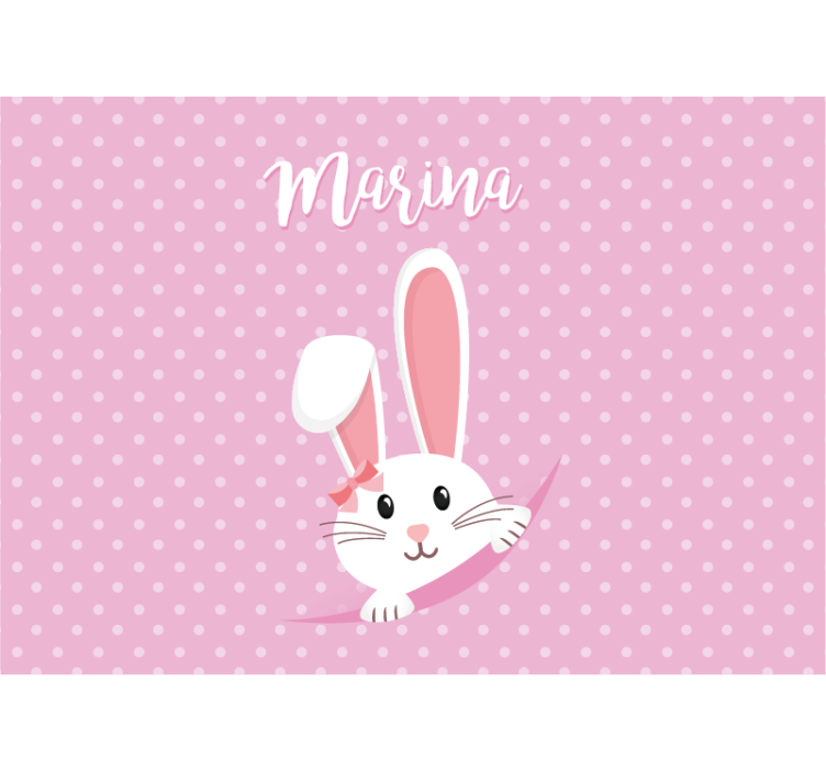 Childrens wall mural bunny with bow - TenStickers