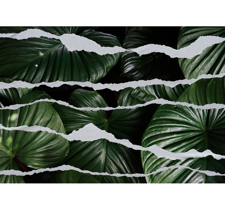 Nature wallpaper lush leaf pattern - TenStickers