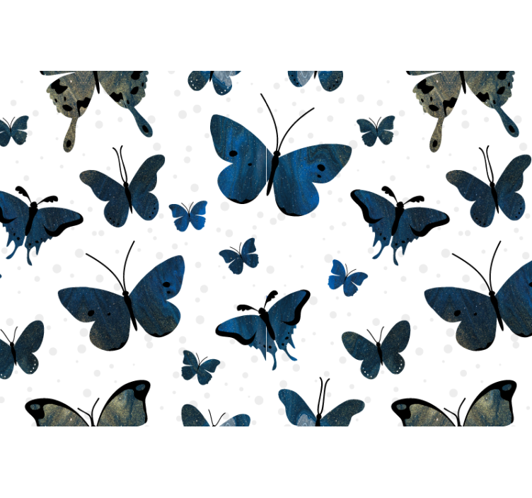 Elegant butterfly flying wall mural bathroom - TenStickers