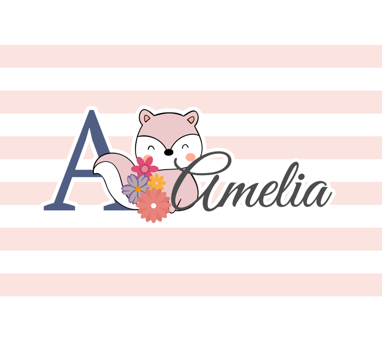 Childrens wall mural adorable fox design - TenStickers