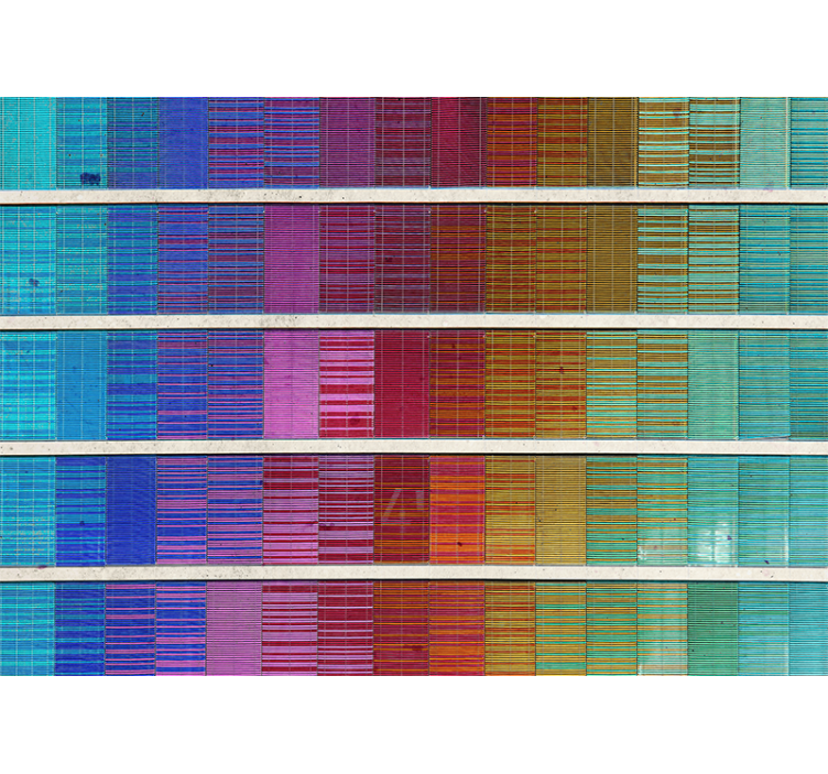 Abstract wall mural color spectrum design - TenStickers