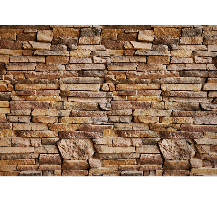 Mural stone wall with natural stone texture - TenStickers
