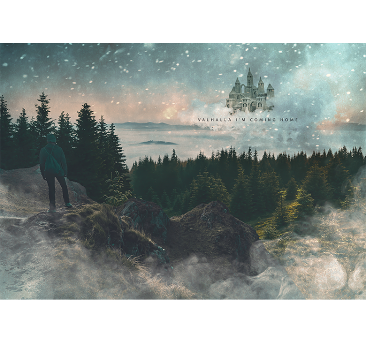 Wall mural nature majestic forest landscape - TenStickers
