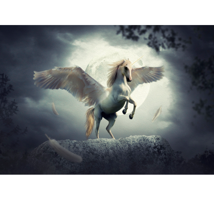 Wall mural fantasy flying unicorn dream - TenStickers