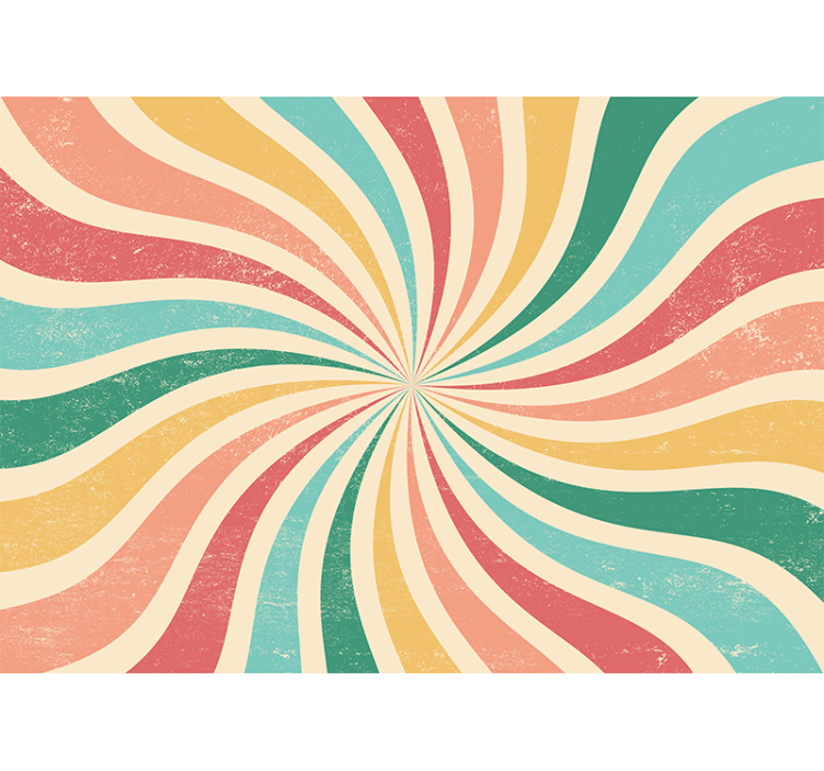 3d wallpaper spiral color waves - TenStickers