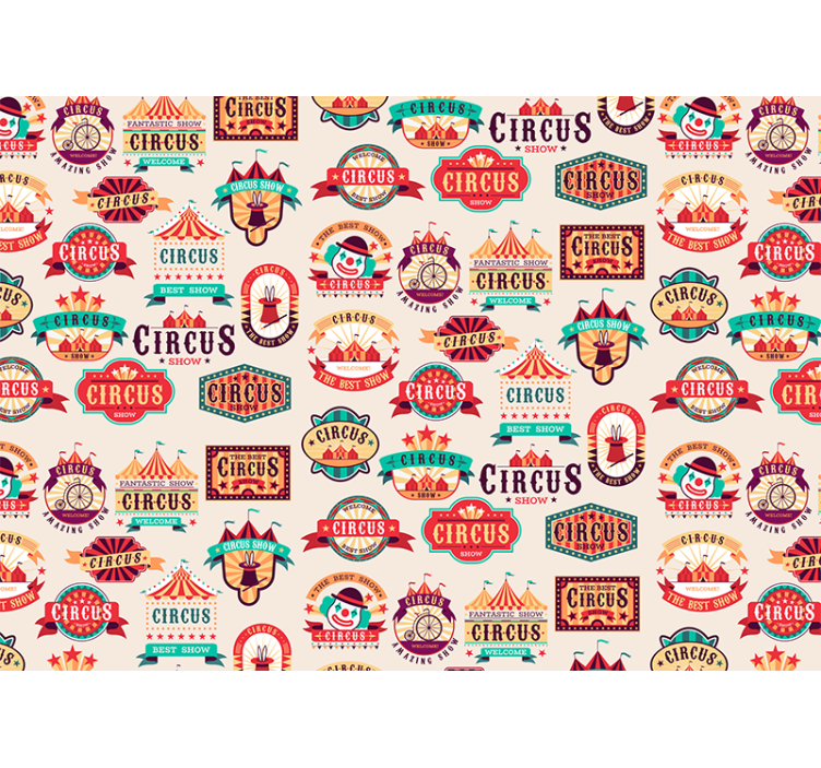 Quote wall mural circus-themed decor - TenStickers