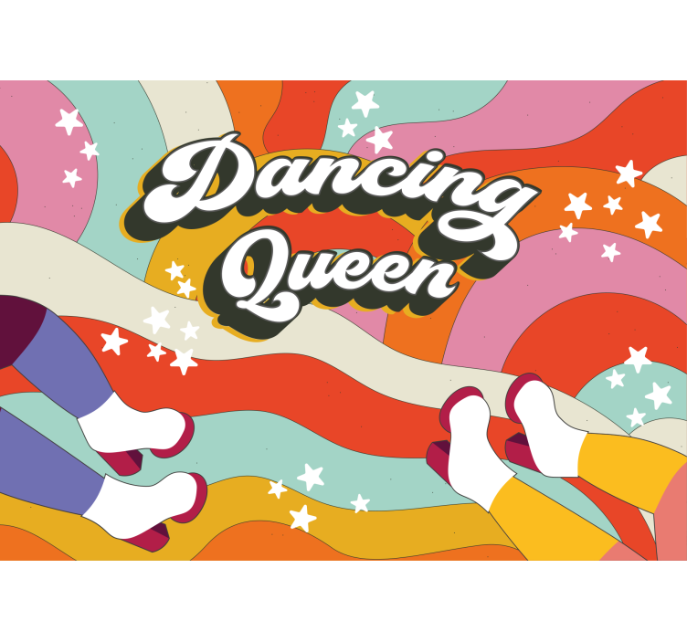 Dancing queen vibes music wall mural - TenStickers