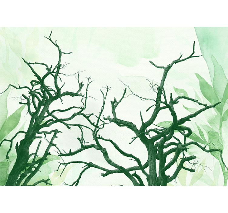 Wall mural trees intricate tree silhouettes - TenStickers