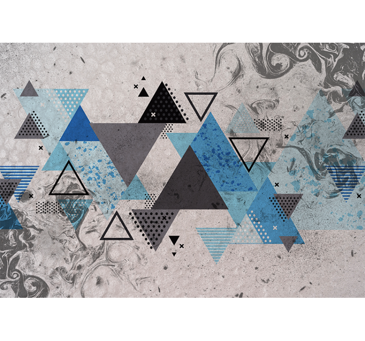 Abstract wall mural geometric arrangement - TenStickers