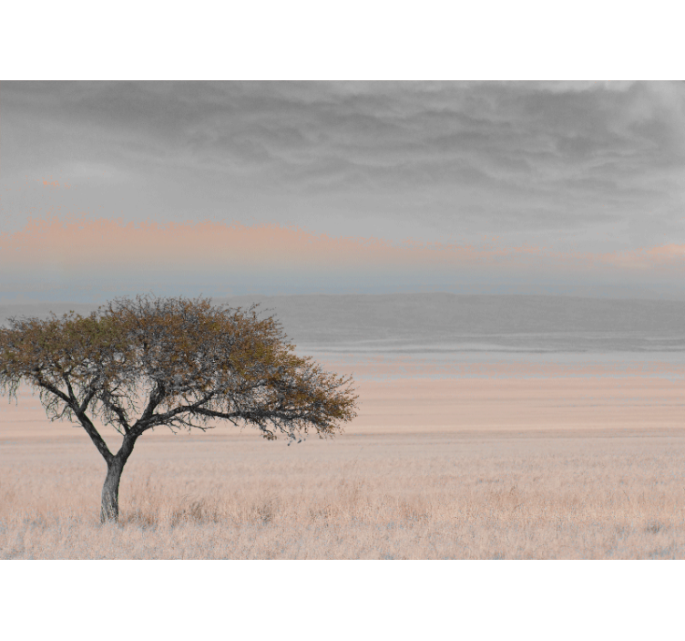 Nature wallpaper isolated tree landscape - TenStickers