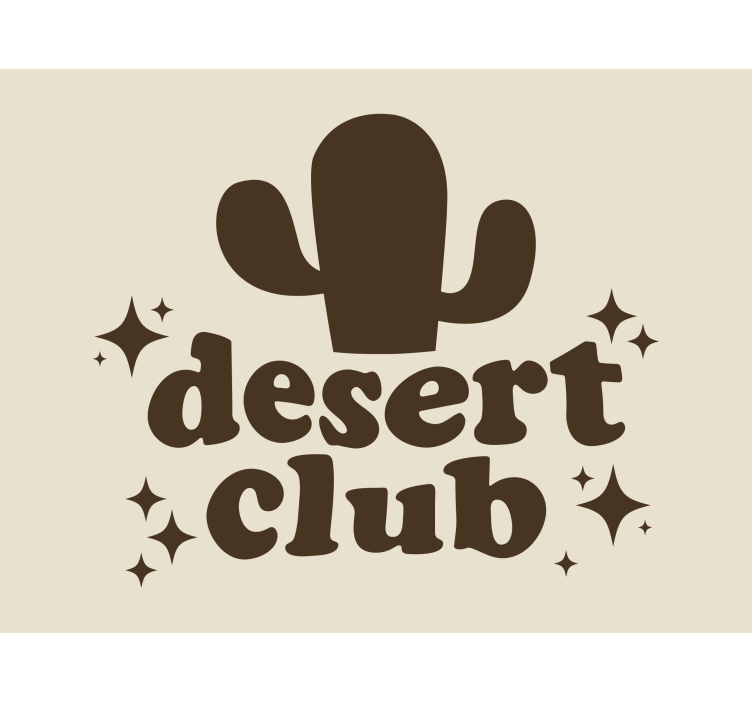 Desert wall mural cactus club design - TenStickers