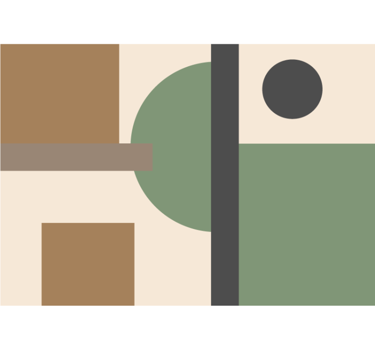 Abstract wall mural geometric shape arrangement - TenStickers