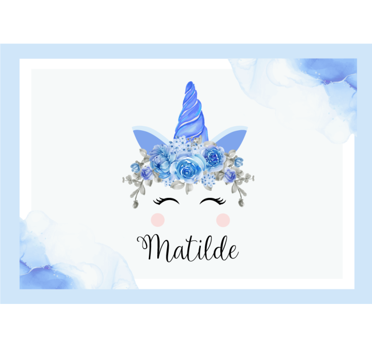 Childrens wall mural adorable unicorn illustration - TenStickers