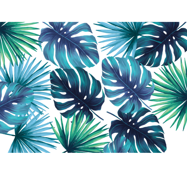 Nature wallpaper tropical leaf artwork - TenStickers